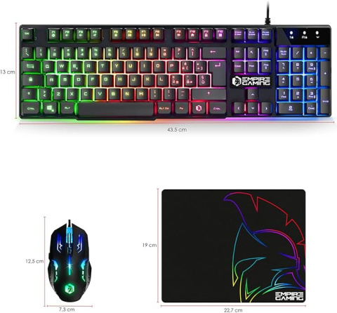 Klawiatura, mysz i podkładka MK800 LED RGB EMPIRE GAMING Klawiatura, mysz i podkładka MK800 LED RGB EMPIRE GAMING