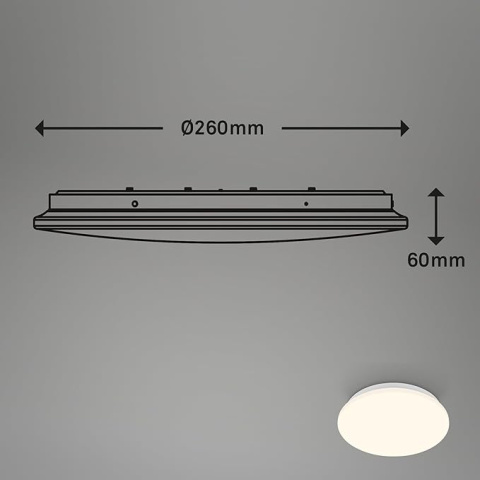 Lampa LED z czujnikiem ruchu Ø26 cm Briloner Lampa LED z czujnikiem ruchu Ø26 cm Briloner