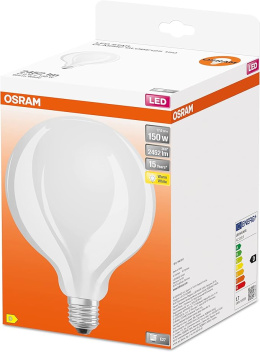 OSRAM LED Star Classic Globe 125 17W E27 2700K – Żarówka LED o Mocy 150W, Ciepła Biel, Matowa
