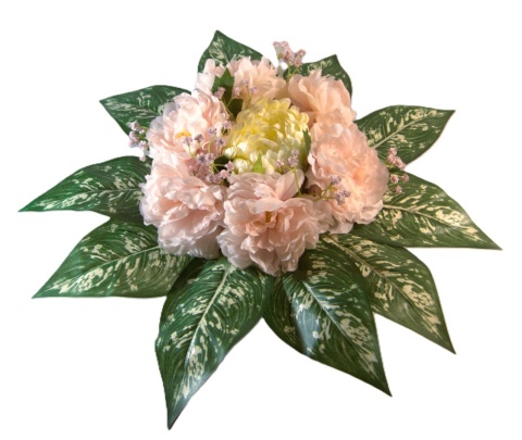 Wiązanka nagrobna piwonie 60 cm elegancka dekoracja na grób